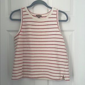 Lilla P Red and Cream Knit Top